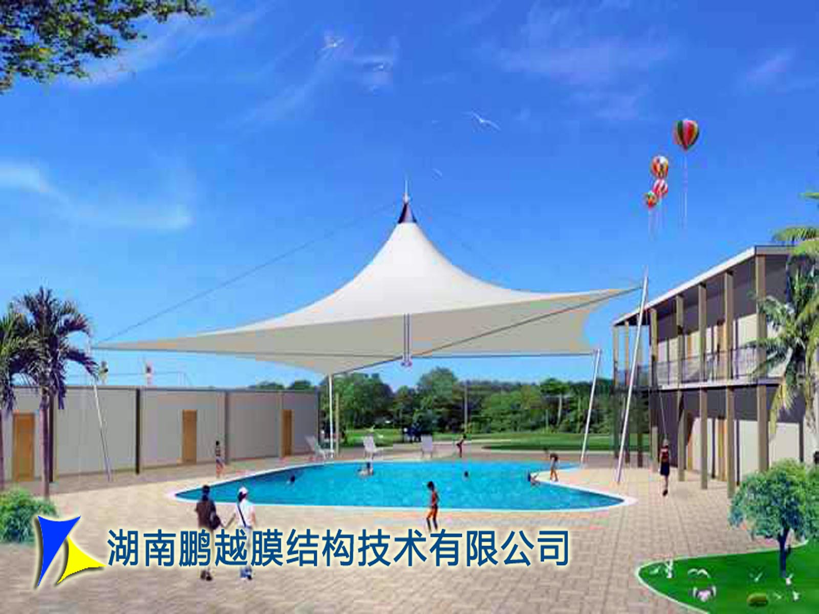 吉山别墅膜结构游泳池